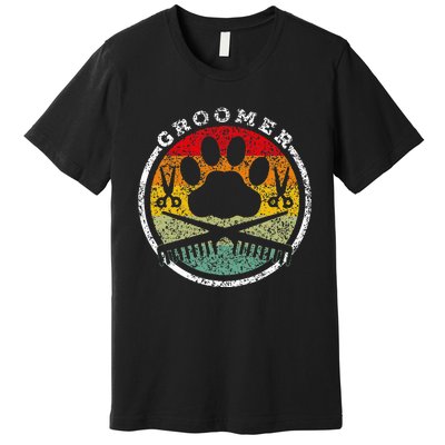 Groomer Cute Dogs Dog Grooming Premium T-Shirt