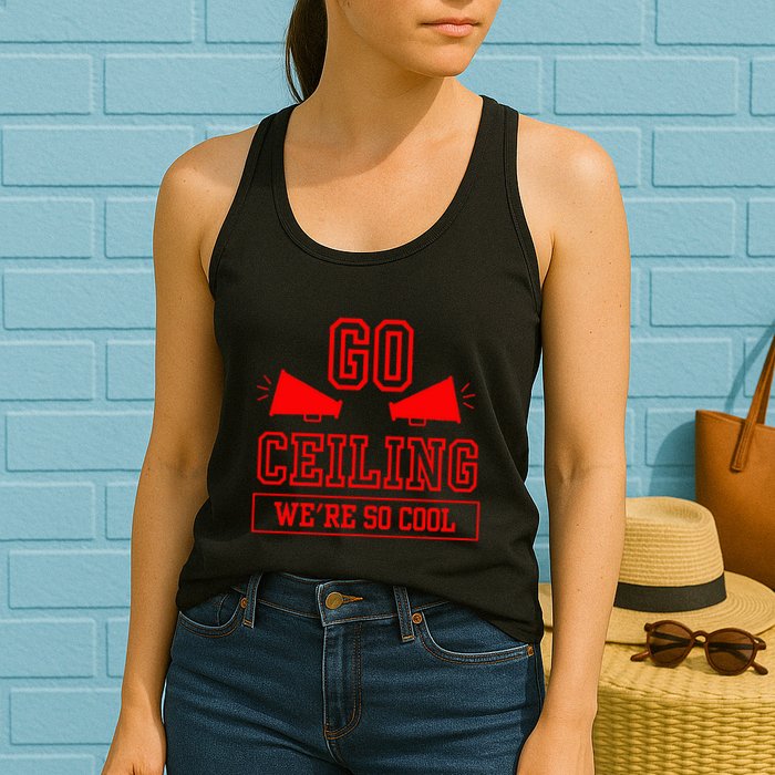 Go ceiling dad pun ceiling fan silly funny Womens Tank Top