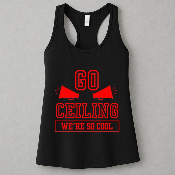 Go ceiling dad pun ceiling fan silly funny Womens Tank Top