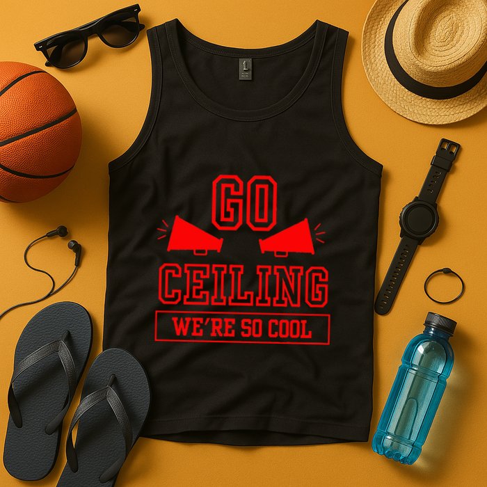 Go ceiling dad pun ceiling fan silly funny Tank Top