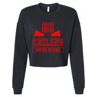 Go ceiling dad pun ceiling fan silly funny Cropped Pullover Crew