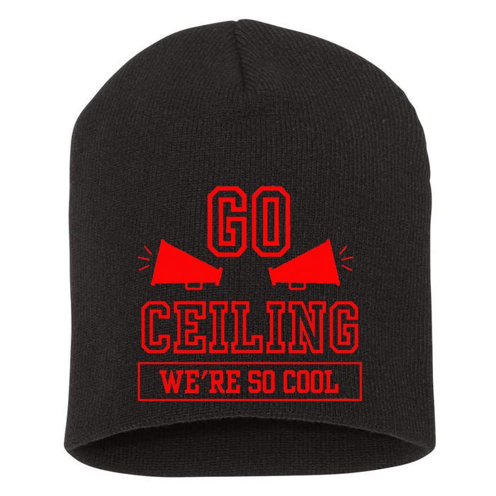 Go ceiling dad pun ceiling fan silly funny Short Acrylic Beanie