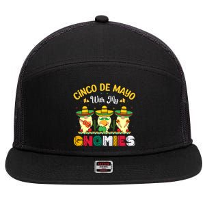 Gnomie Cinco De Mayo T 7 Panel Mesh Trucker Snapback Hat