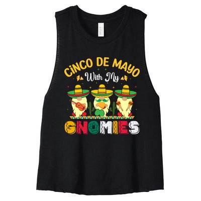 Gnomie Cinco De Mayo T Women's Racerback Cropped Tank