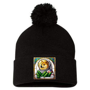 GoðOge Cucumbá Doge Pom Pom 12in Knit Beanie