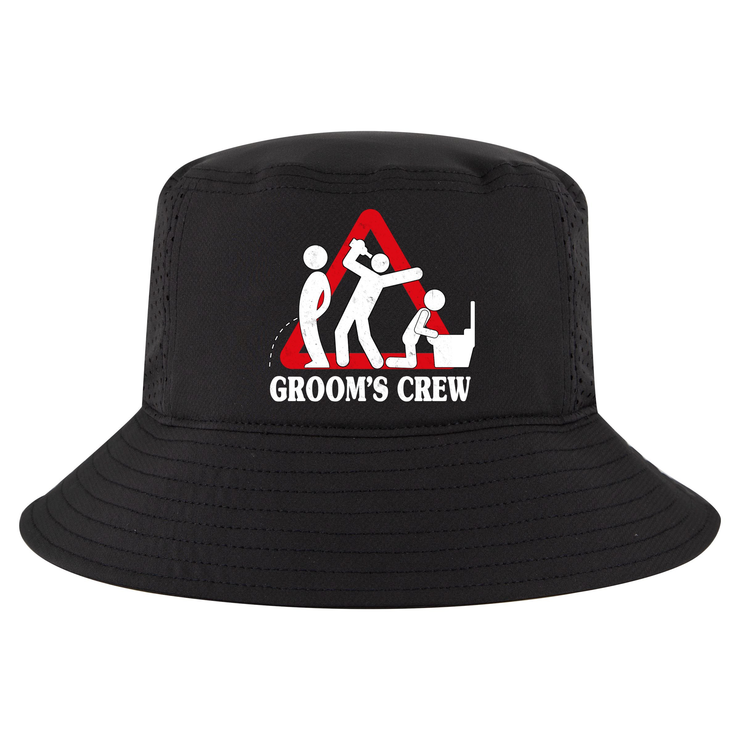 Grooms Crew Drunk Bachelor Party Cool Comfort Performance Bucket Hat