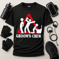 Grooms Crew Drunk Bachelor Party Cooling Performance Crew T-Shirt