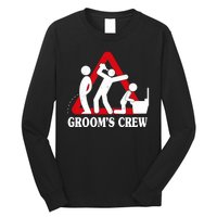 Grooms Crew Drunk Bachelor Party Long Sleeve Shirt