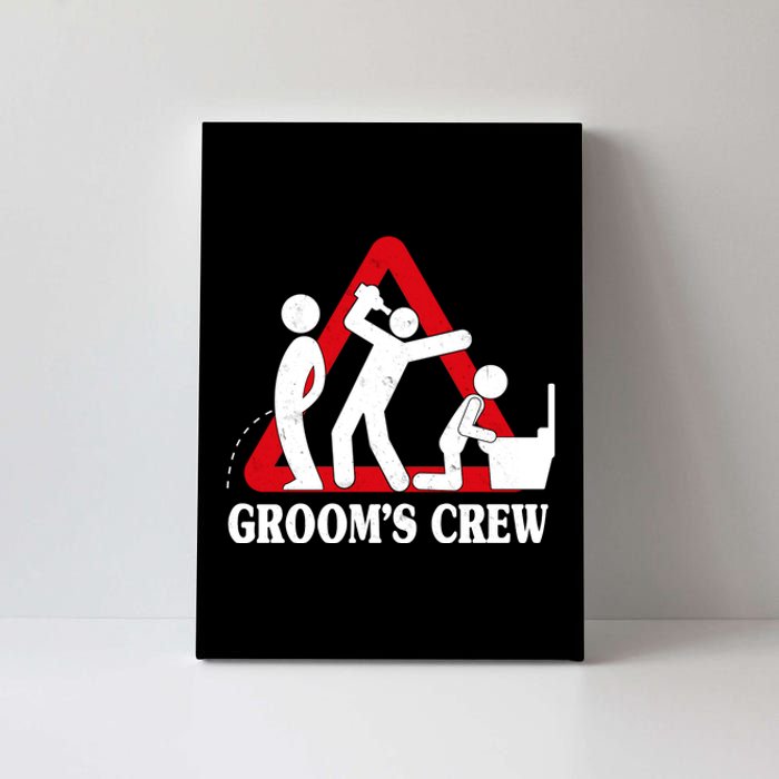 Grooms Crew Drunk Bachelor Party Canvas