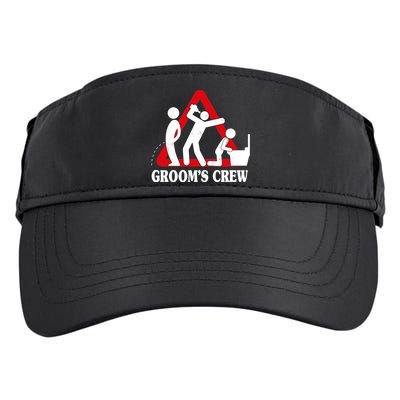 Grooms Crew Drunk Bachelor Party Adult Drive Performance Visor