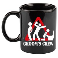 Grooms Crew Drunk Bachelor Party 11oz C Handle Ceramic Mug