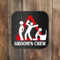 Grooms Crew Drunk Bachelor Party Coaster