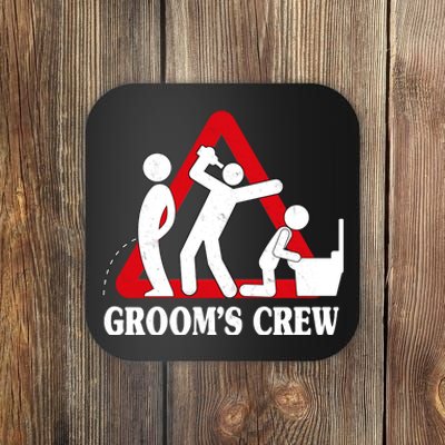 Grooms Crew Drunk Bachelor Party Coaster