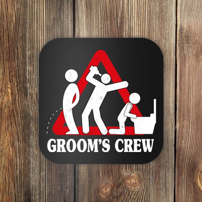 Grooms Crew Drunk Bachelor Party Coaster