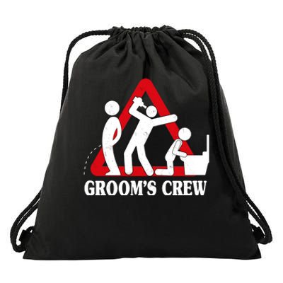 Grooms Crew Drunk Bachelor Party Drawstring Bag