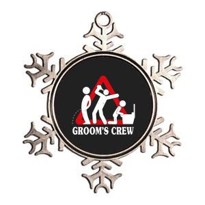 Grooms Crew Drunk Bachelor Party Metallic Star Ornament