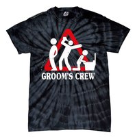 Grooms Crew Drunk Bachelor Party Tie-Dye T-Shirt