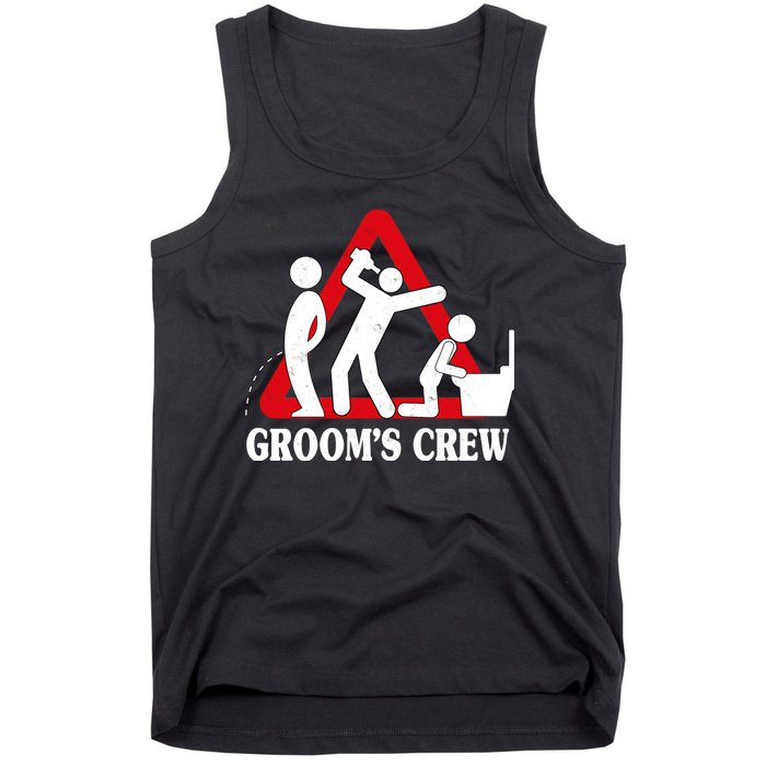 Grooms Crew Drunk Bachelor Party Tank Top