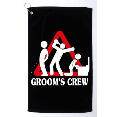 Grooms Crew Drunk Bachelor Party Golf Towel