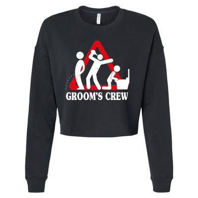 Grooms Crew Drunk Bachelor Party Cropped Pullover Crew