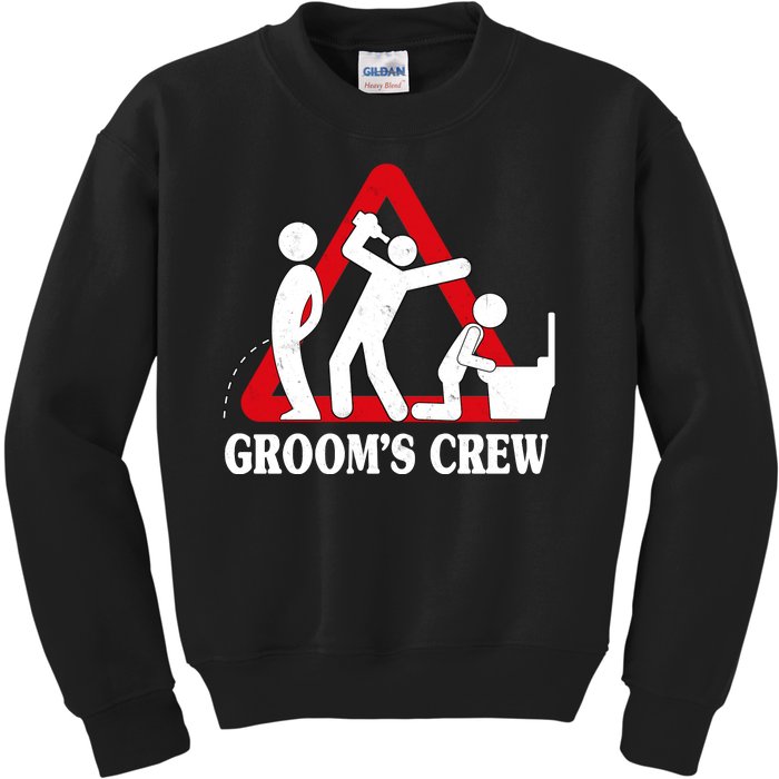 Grooms Crew Drunk Bachelor Party Kids Sweatshirt