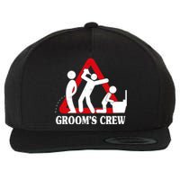 Grooms Crew Drunk Bachelor Party Wool Snapback Cap