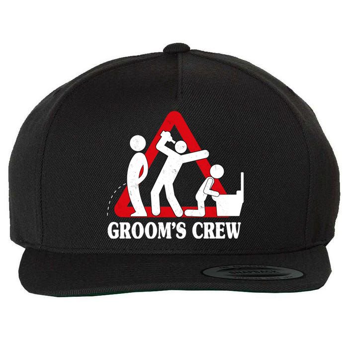 Grooms Crew Drunk Bachelor Party Wool Snapback Cap