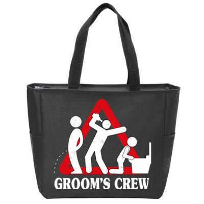 Grooms Crew Drunk Bachelor Party Zip Tote Bag