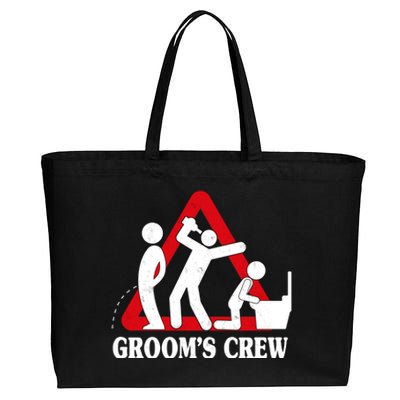 Grooms Crew Drunk Bachelor Party Cotton Canvas Jumbo Tote