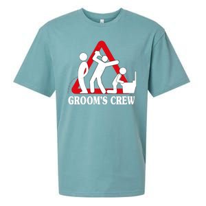 Grooms Crew Drunk Bachelor Party Sueded Cloud Jersey T-Shirt