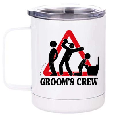 Grooms Crew Drunk Bachelor Party 12 oz Stainless Steel Tumbler Cup