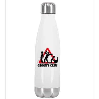 Grooms Crew Drunk Bachelor Party Stainless Steel Insulated Water Bottle