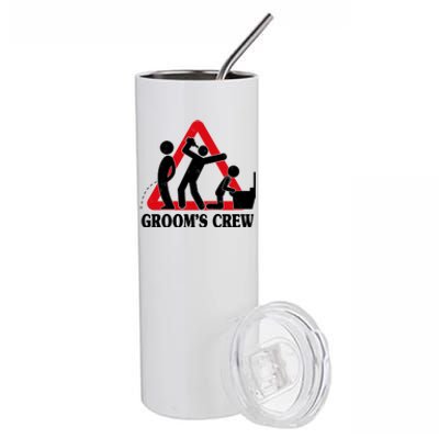 Grooms Crew Drunk Bachelor Party Stainless Steel Tumbler