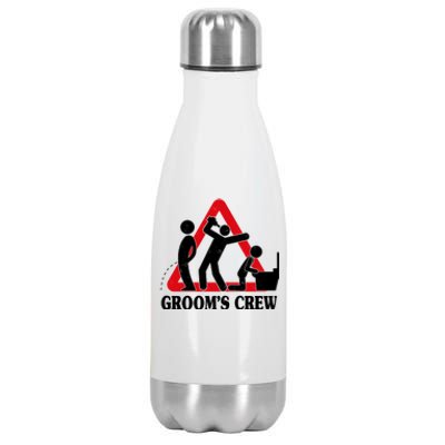 Grooms Crew Drunk Bachelor Party Stainless Steel Insulated Water Bottle