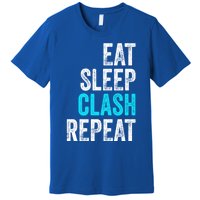 Gaming Clan Eat Sleep Clash Repeat Clans Vintage Great Gift Premium T-Shirt