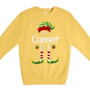 Gamer Christmas Elf Matching Pajama XMas Party Premium Crewneck Sweatshirt