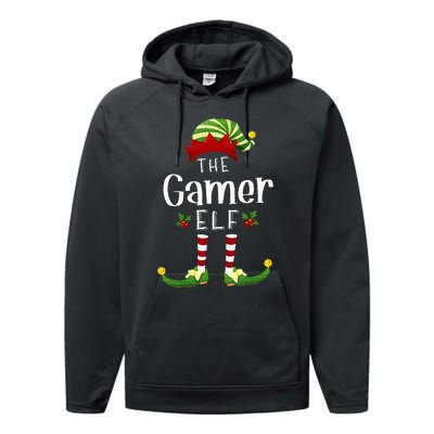 Gamer Christmas Elf Matching Pajama XMas Party Performance Fleece Hoodie