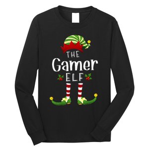 Gamer Christmas Elf Matching Pajama XMas Party Long Sleeve Shirt