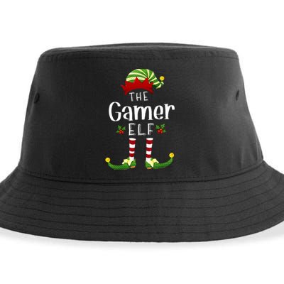 Gamer Christmas Elf Matching Pajama XMas Party Sustainable Bucket Hat