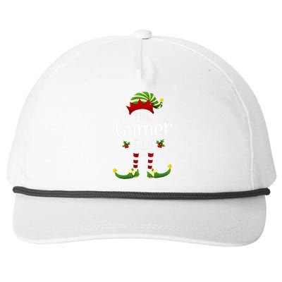 Gamer Christmas Elf Matching Pajama XMas Party Snapback Five-Panel Rope Hat