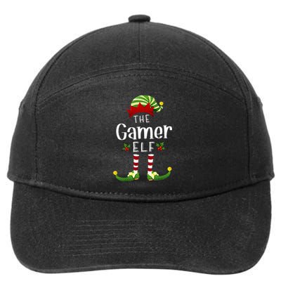 Gamer Christmas Elf Matching Pajama XMas Party 7-Panel Snapback Hat