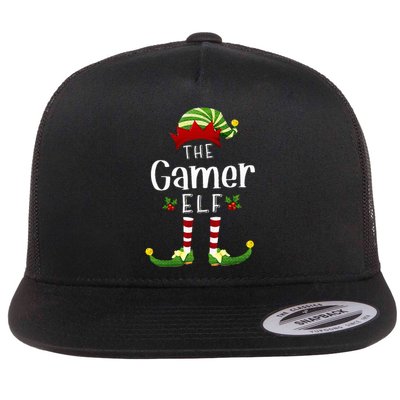 Gamer Christmas Elf Matching Pajama XMas Party Flat Bill Trucker Hat