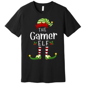 Gamer Christmas Elf Matching Pajama XMas Party Premium T-Shirt