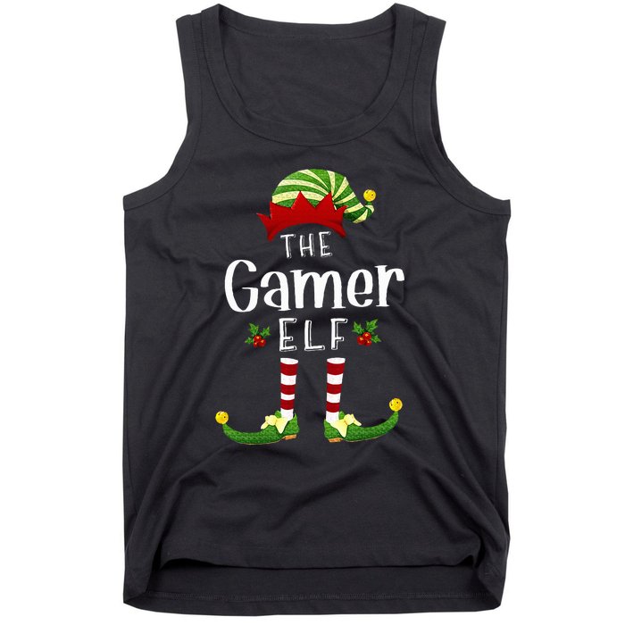 Gamer Christmas Elf Matching Pajama XMas Party Tank Top