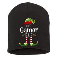 Gamer Christmas Elf Matching Pajama XMas Party Short Acrylic Beanie