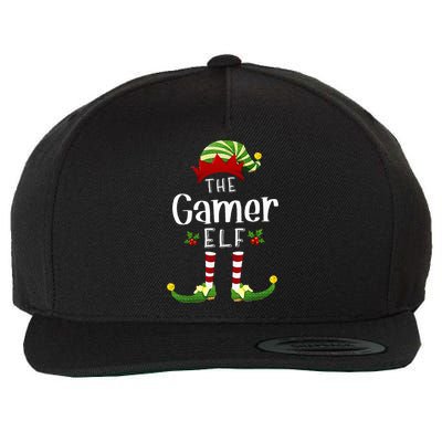 Gamer Christmas Elf Matching Pajama XMas Party Wool Snapback Cap