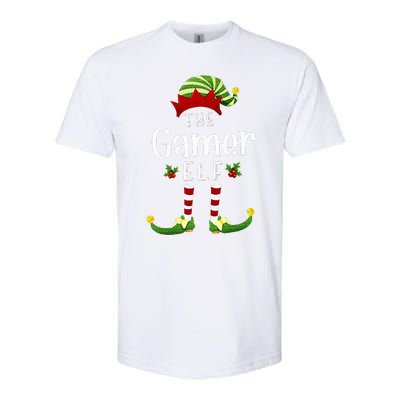 Gamer Christmas Elf Matching Pajama XMas Party Softstyle CVC T-Shirt