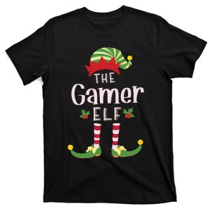 Gamer Christmas Elf Matching Pajama Xmas Party T-Shirt