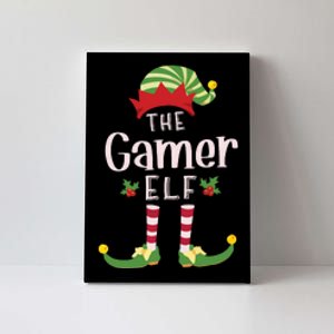 Gamer Christmas Elf Matching Pajama Xmas Party Canvas