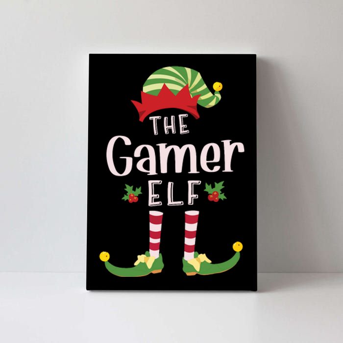 Gamer Christmas Elf Matching Pajama Xmas Party Canvas